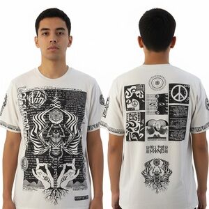 The Rage Nation Apparel "Free Your Mind Ying Yang" T-Shirt in white M